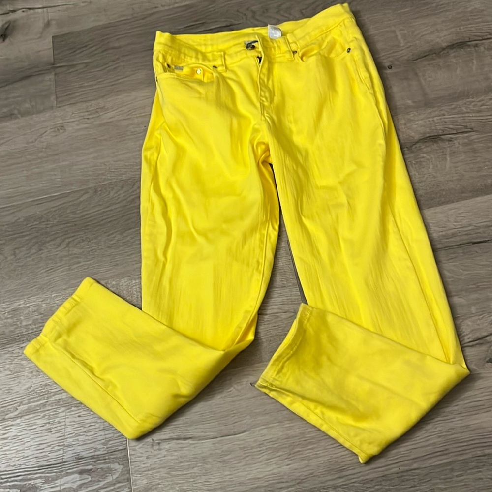 DG 2 by Diane Gilman yellow jeans SZ 8P…bright and pretty!